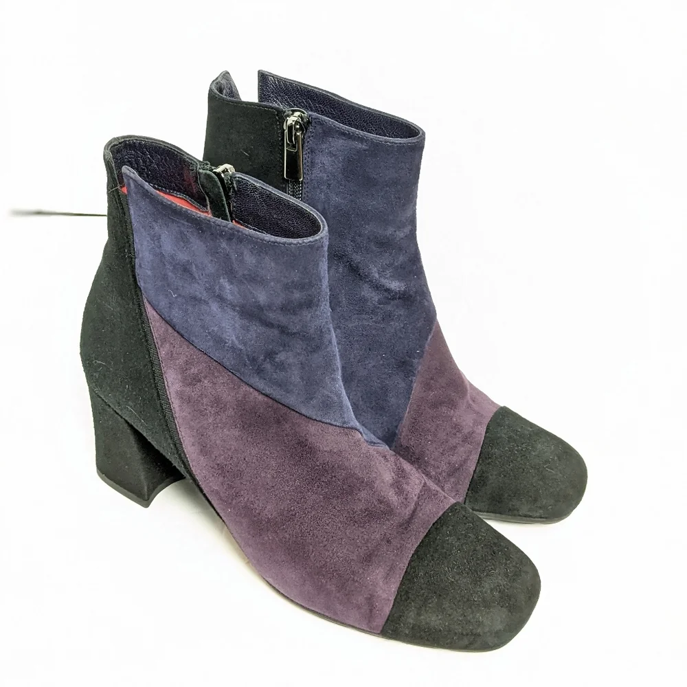 Paolo Linea suede 3 tone ankle boots - Picture 15 of 16